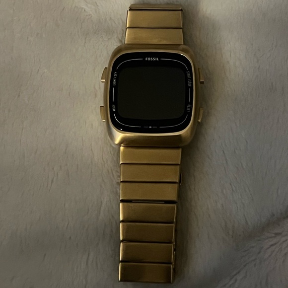 🤩RARE FIND🤩 Fossil Rutherford Men's Gold Stainless Steel Genuine Digital Watch - Picture 5 of 12